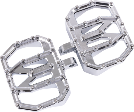 THRASHIN SUPPLY CO. Mini Aggressor Floorboards - Chrome - Rear TSC-2031-3-D
