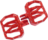 THRASHIN SUPPLY CO. Mini Aggressor Floorboards - Red - Front TSC-2031-2-SF