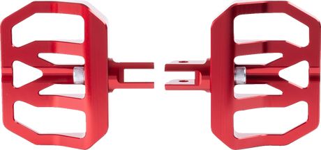 THRASHIN SUPPLY CO. Mini Aggressor Floorboards - Red - Front TSC-2031-2-SF