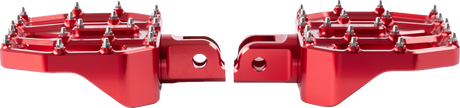THRASHIN SUPPLY CO. Mini Aggressor Floorboards - Red - Front TSC-2031-2-SF