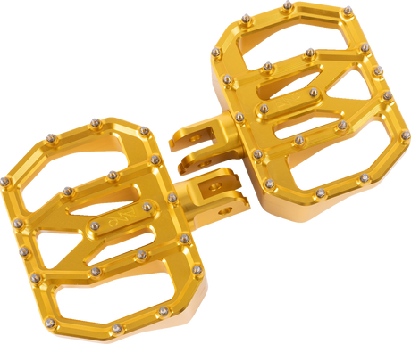 THRASHIN SUPPLY CO. Mini Aggressor Floorboards - Chrome - Front TSC-2031-3-SF