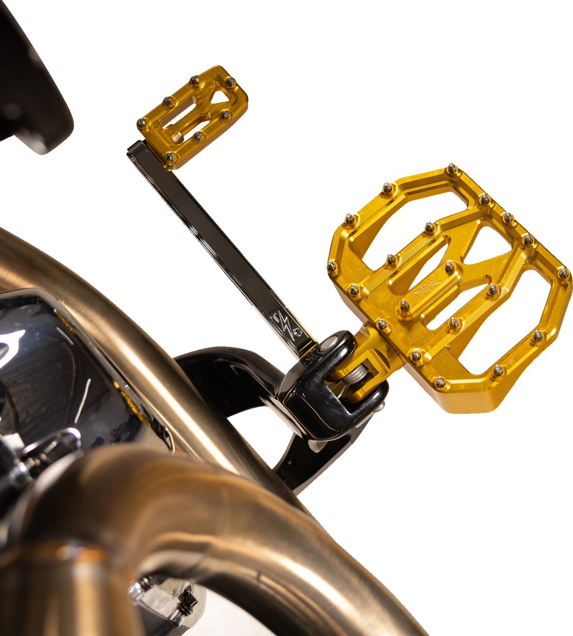 THRASHIN SUPPLY CO. Mini Aggressor Floorboards - Gold - Rear TSC-2031-5-D