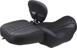 MUSTANG Deluxe Touring Solo Seat - w/ Backrest - Sky Blue Stitch - FLT/FLH '23-'25 89401SB