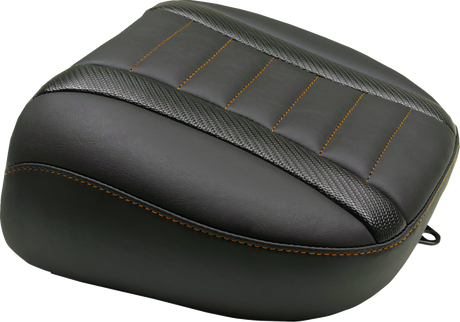 MUSTANG Deluxe Touring Passenger Seat - Mandarin Orange Stitch - FLT/FLH '23-'25 88402MO