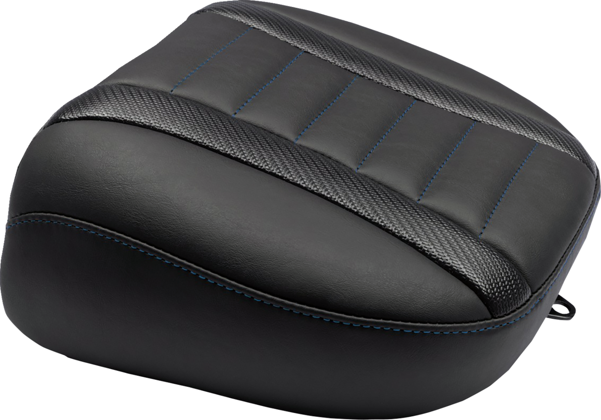 MUSTANG Deluxe Touring Passenger Seat - Sky Blue Stitch - FLT/FLH '23-'25 88402SB