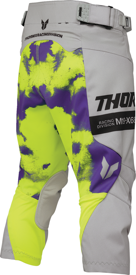 THOR Youth Launchmode Bleach Pants - Gray/Acid - US 18 2903-2615