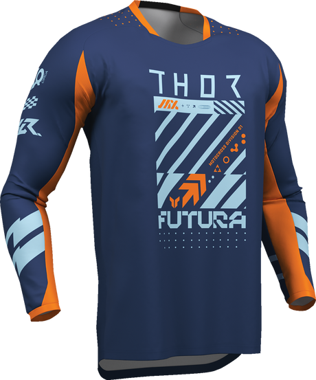 THOR Youth Launchmode Futura Jersey - Navy/Orange - 2XS 2912-2596
