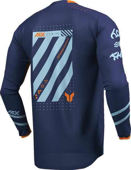 THOR Youth Launchmode Futura Jersey - Navy/Orange - Medium 2912-2599