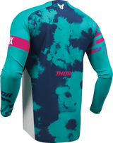 THOR Launchmode Bleach Jersey - White/Aqua - XL 2910-8409