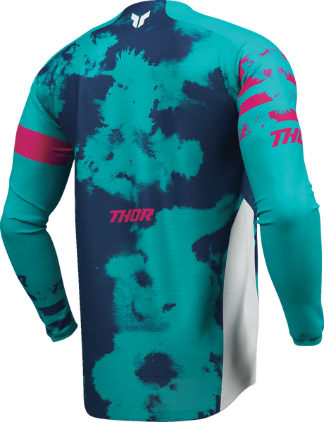 THOR Launchmode Bleach Jersey - White/Aqua - XL 2910-8409