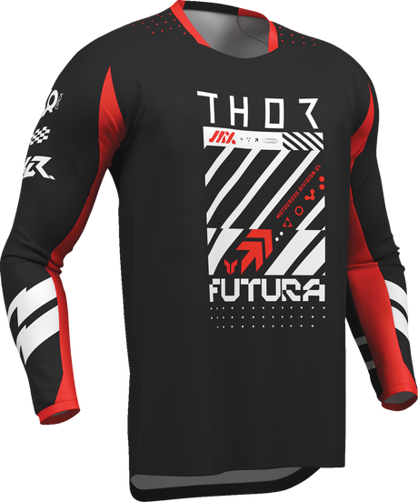 THOR Launchmode Futura Jersey - Black/Red - Large 2910-8414