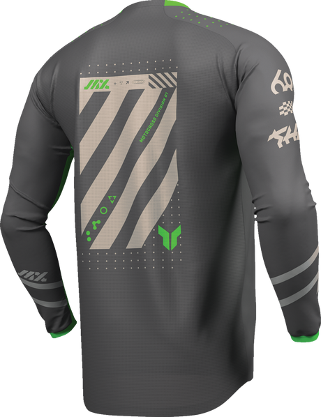 THOR Launchmode Futura Jersey - Charcoal/Green - Medium 2910-8419