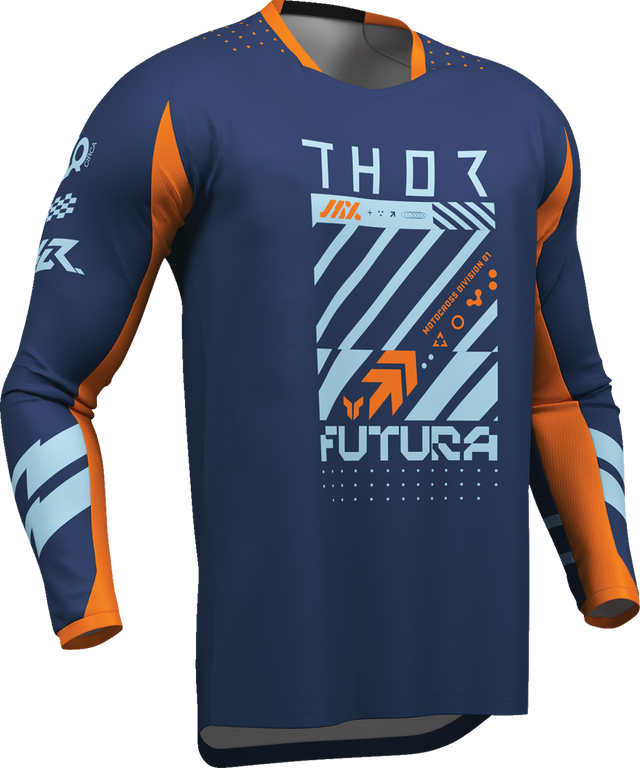 THOR Launchmode Futura Jersey - Navy/Orange - Medium 2910-8425