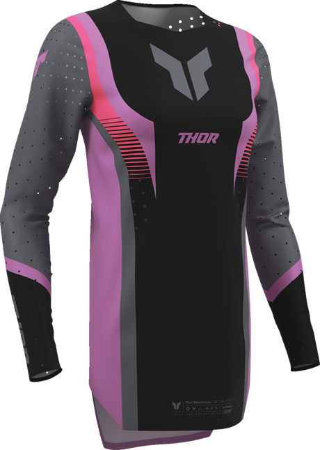 THOR Women's Sportmode Velocity Jersey - Black/Orchid - Medium 2911-0332