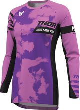 THOR Women's Launchmode Bleach Jersey - Black/Orchid - Large 2911-0343
