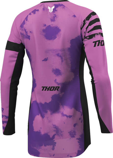 THOR Women's Launchmode Bleach Jersey - Black/Orchid - Large 2911-0343