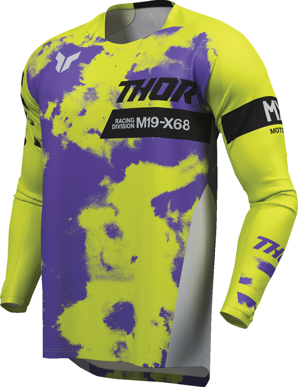 THOR Youth Launchmode Bleach Jersey - Gray/Acid - Small 2912-2580