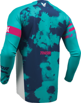 THOR Youth Launchmode Bleach Jersey - White/Aqua - Medium 2912-2587