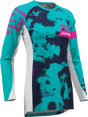 THOR Women's Launchmode Bleach Jersey - White/Aqua - Small 2911-0346