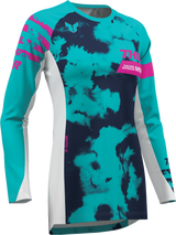 THOR Women's Launchmode Bleach Jersey - White/Aqua - Medium 2911-0347