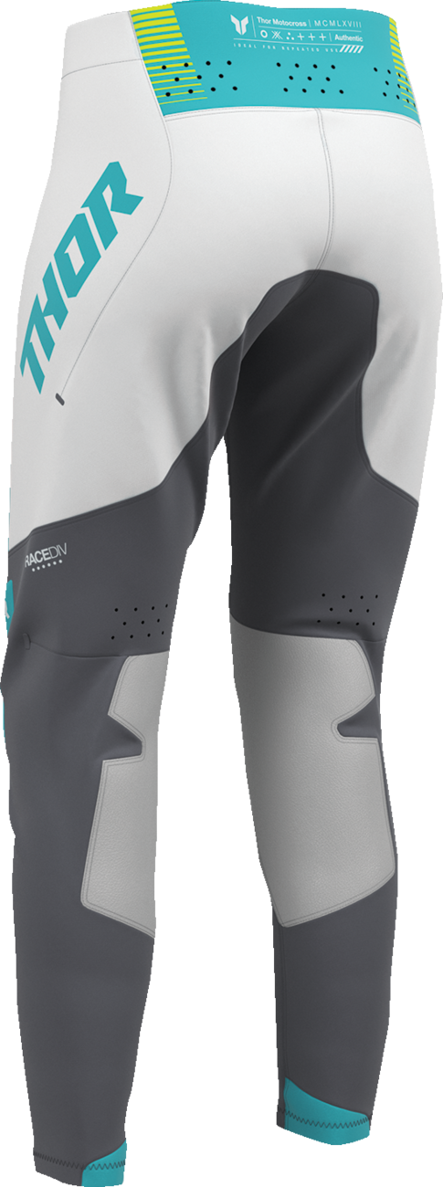 THOR Women's Sportmode Velocity Pants - Gray/Aqua - US 9/10 2902-0412