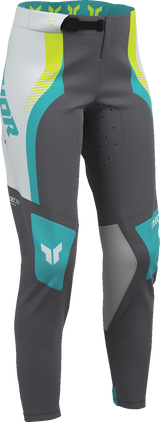 THOR Women's Sportmode Velocity Pants - Gray/Aqua - US 11/12 2902-0413