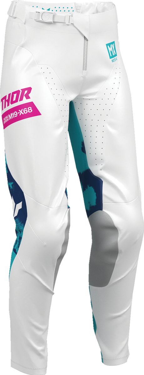 THOR Women's Launchmode Bleach Pants - White/Aqua - US 11/12 2902-0421