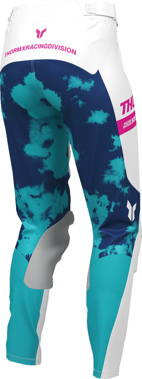 THOR Women's Launchmode Bleach Pants - White/Aqua - US 3/4 2902-0417