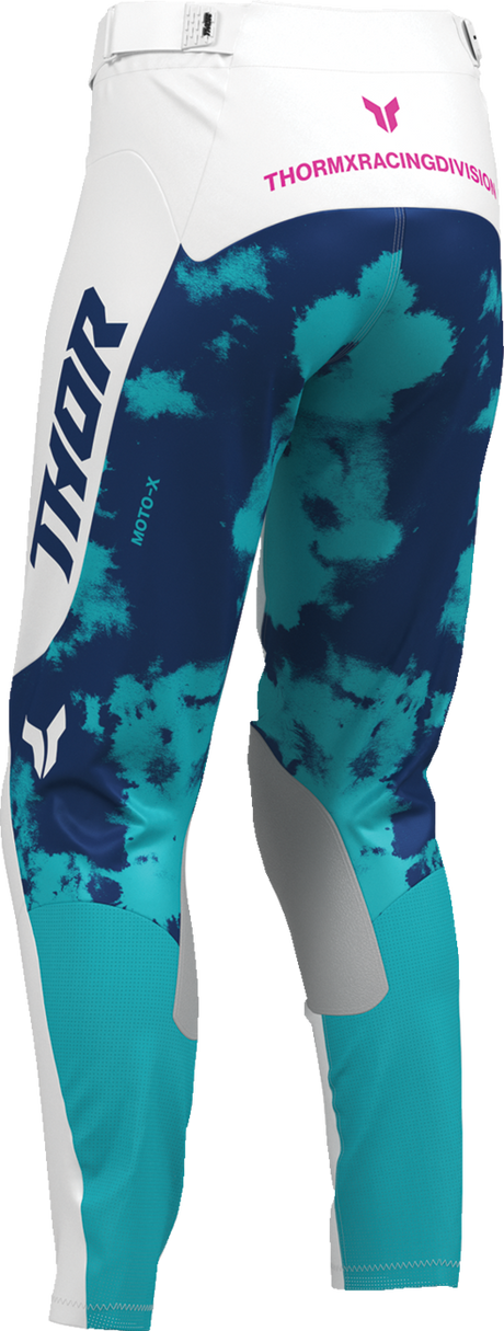 THOR Women's Launchmode Bleach Pants - White/Aqua - US 11/12 2902-0421