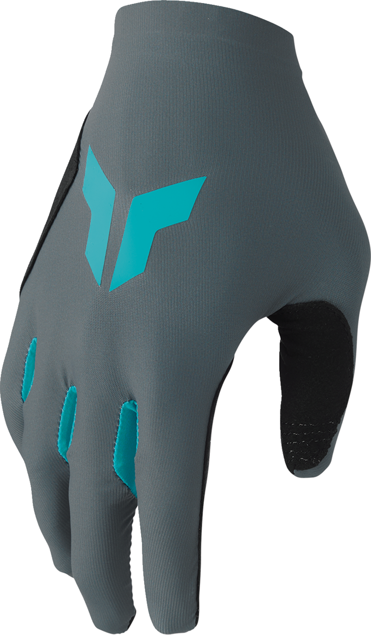 THOR Women's Sportmode Iconic Gloves - Gray/Aqua - Large 3331-0282