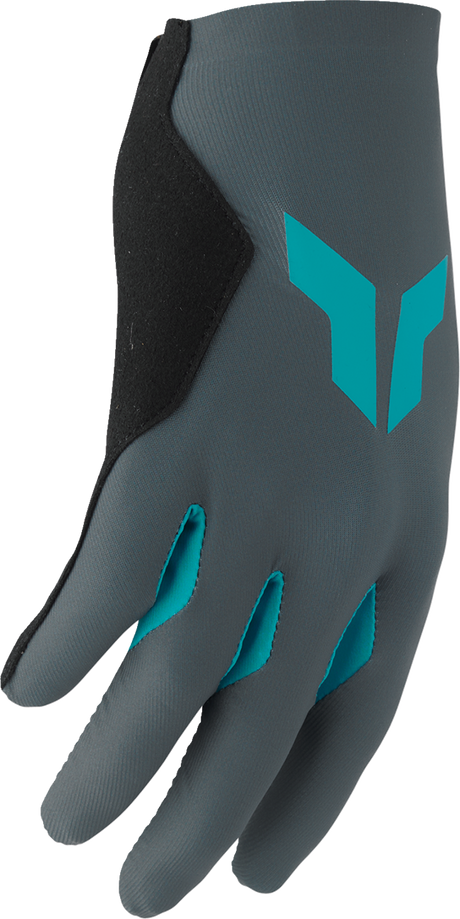 THOR Women's Sportmode Iconic Gloves - Gray/Aqua - Large 3331-0282