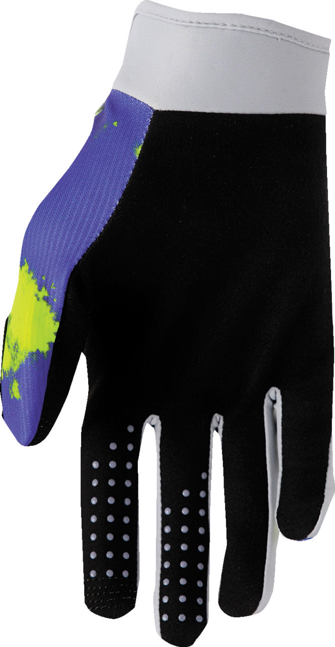 THOR Youth Launchmode Bleach Gloves - Gray/Acid - XS 3332-1908