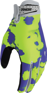 THOR Youth Launchmode Bleach Gloves - Gray/Acid - XS 3332-1908