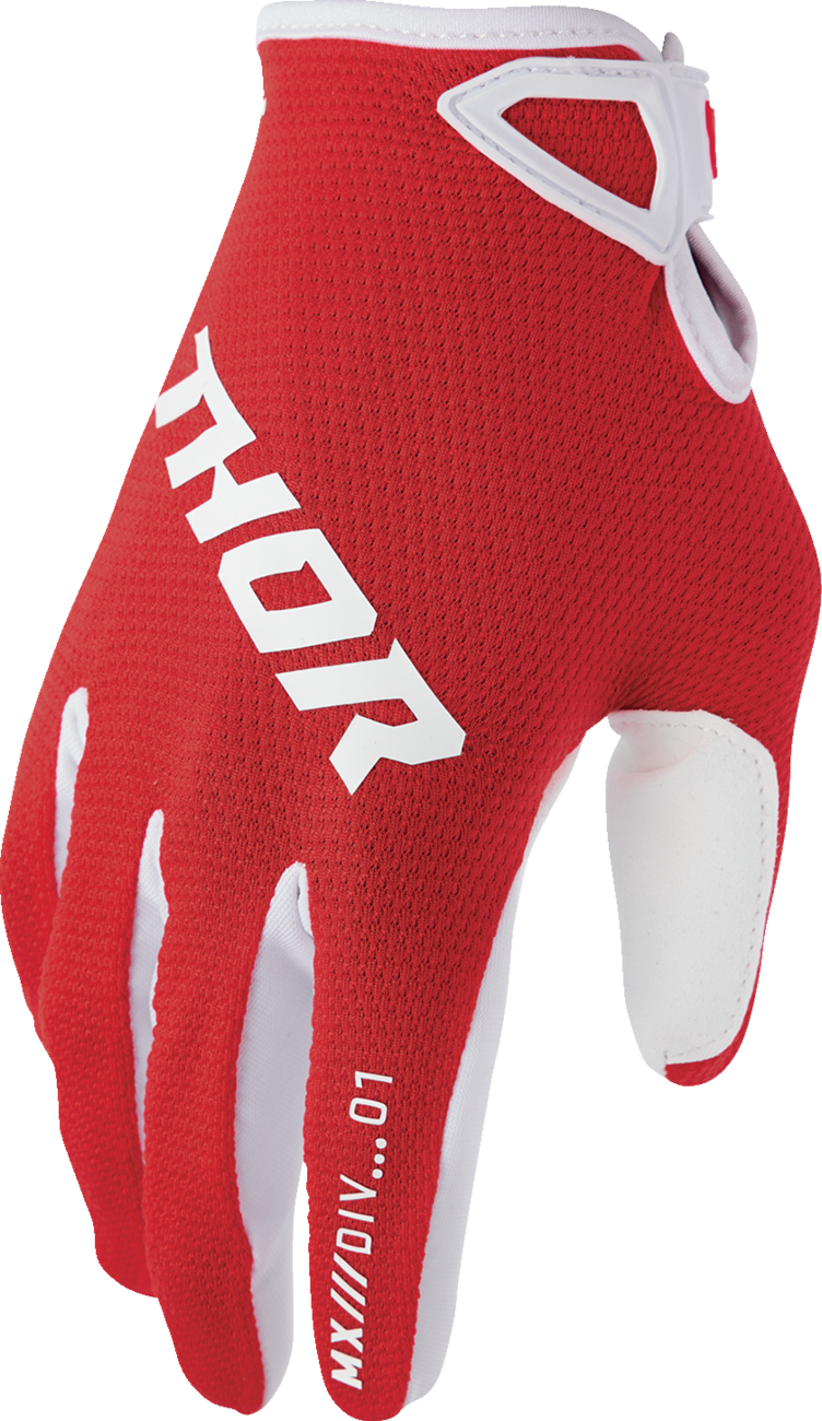 THOR Youth Ridemode Static Gloves - Red - XS 3332-1926