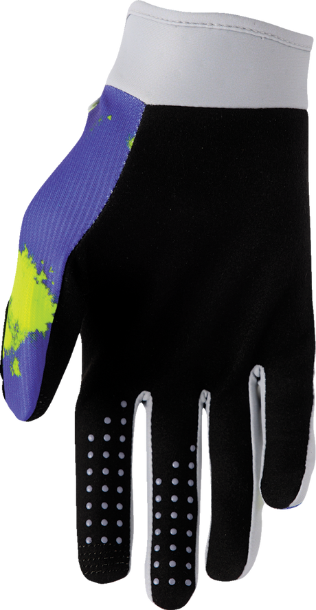 THOR Launchmode Bleach Gloves - Gray/Acid - Large 3330-8322