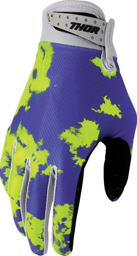 THOR Launchmode Bleach Gloves - Gray/Acid - 2XL 3330-8324