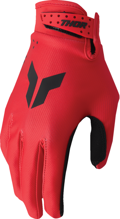 THOR Youth Launchmode Split Gloves - Red - Small 3332-1945