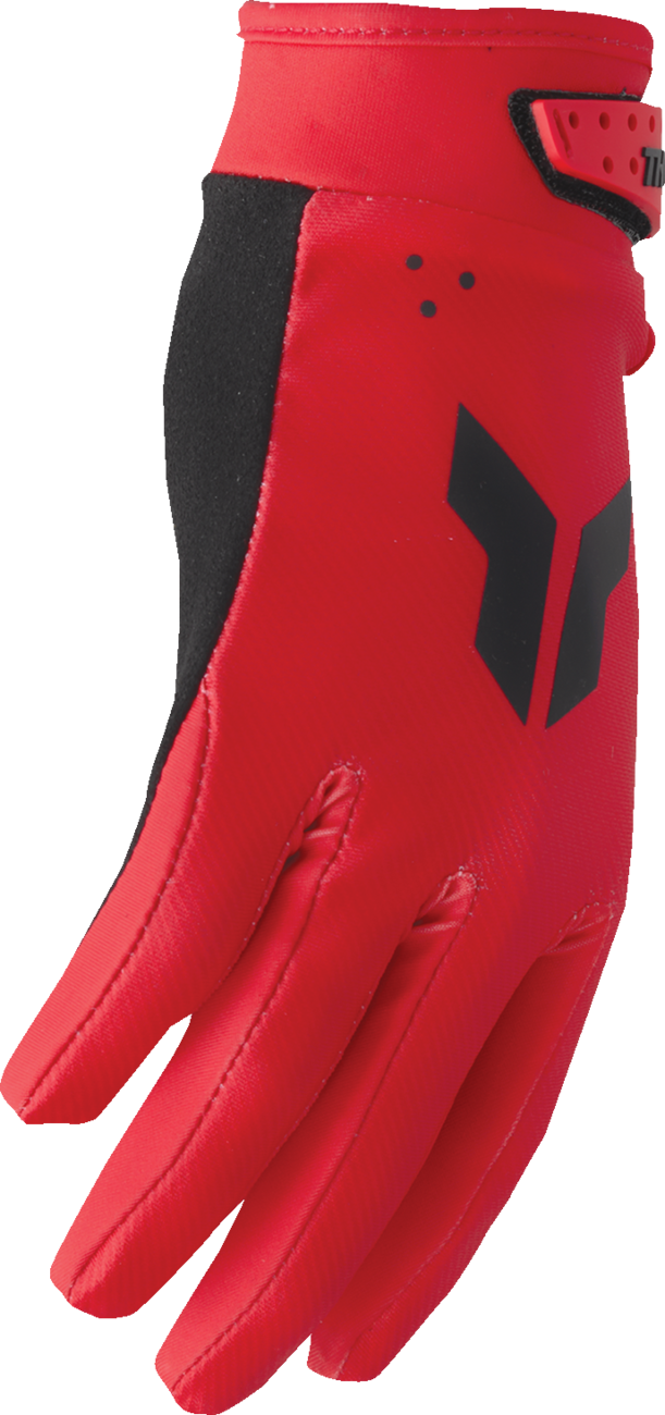 THOR Youth Launchmode Split Gloves - Red - Large 3332-1947