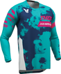 THOR Youth Launchmode Bleach Jersey - White/Aqua - XS 2912-2585