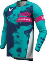THOR Youth Launchmode Bleach Jersey - White/Aqua - 2XS 2912-2584