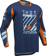 THOR Youth Launchmode Futura Jersey - Navy/Orange - Small 2912-2598