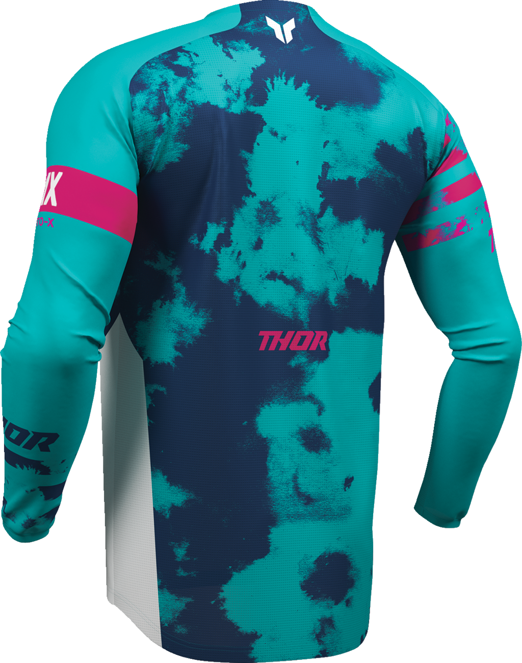 THOR Launchmode Bleach Jersey - White/Aqua - Large 2910-8408