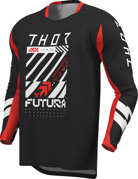 THOR Launchmode Futura Jersey - Black/Red - Medium 2910-8413