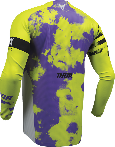 THOR Launchmode Bleach Jersey - Gray/Acid - Large 2910-8402