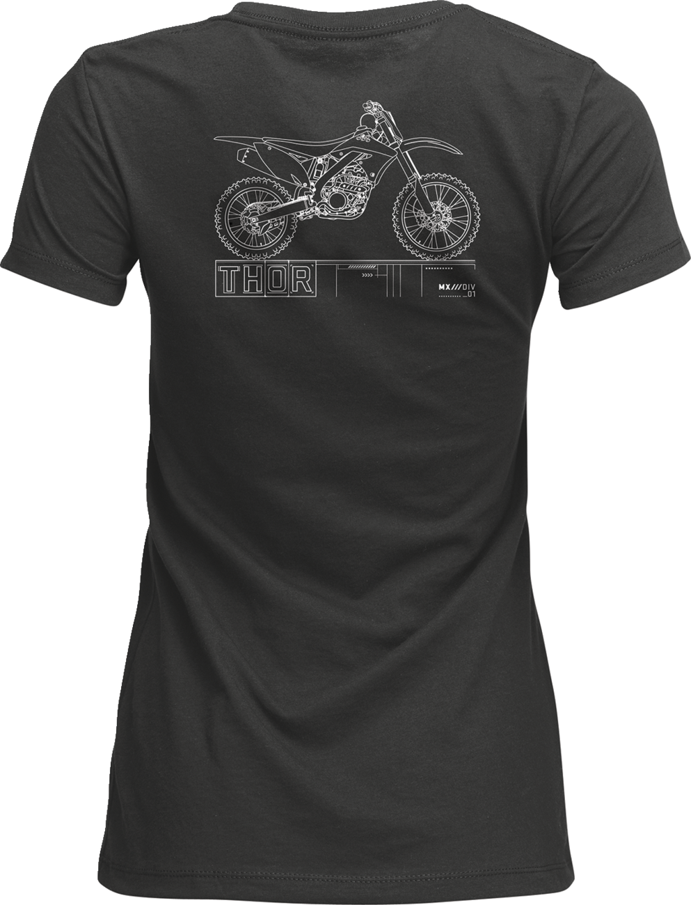 THOR Women's Blueprint T-Shirt - Charcoal - Large 3031-4324