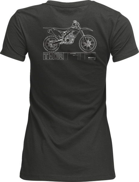 THOR Women's Blueprint T-Shirt - Charcoal - Large 3031-4324