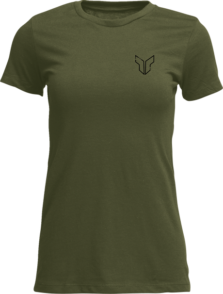 THOR Women's Patched Up T-Shirt - Military Green - Small 3031-4334