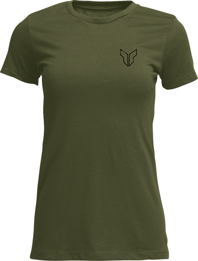 THOR Women's Patched Up T-Shirt - Military Green - Large 3031-4336