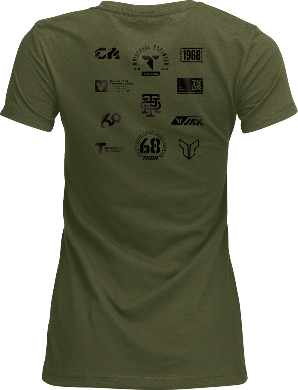 THOR Women's Patched Up T-Shirt - Military Green - XL 3031-4337