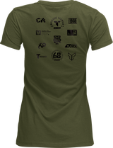 THOR Women's Patched Up T-Shirt - Military Green - XL 3031-4337
